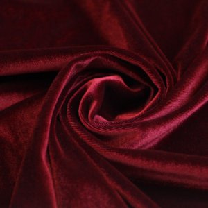 Ткань для штор Бархат стрейч цвет бордовый