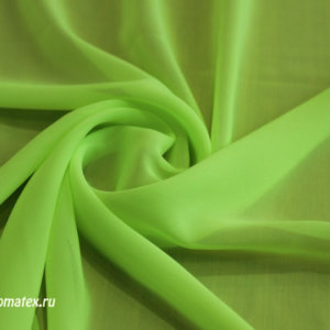 Ткань для шарфа Шифон однотонный цвет лайм