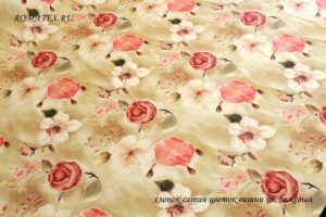 Ткань для сумок Сатин Цветок вишни