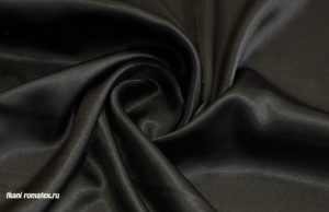 Ткань атлас цвет черный