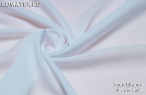 Ткань для шарфа Креп шифон цвет белый
