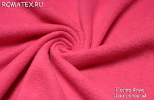 Ткань полар флис цвет розовый